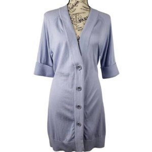 Lavender Banana Republic Medium Short-Sleeve long Cardigan